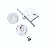 Manital Sliding Pocket Door Bathroom Lock Set ART55BSC Satin Chrome 99.72
