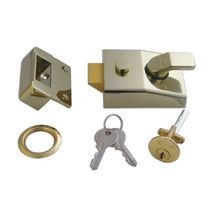 Asec AS1712 Standard 60mm Deadlocking Rim Nightlatch Brasslux