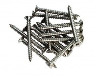 Carlisle Brass 30mm x 10s Countersunk Wood Screws for Hinges SCP10 Polished Chrome Pack of 16 4.32