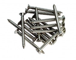 Carlisle Brass 30mm x 10s Countersunk Wood Screws for Hinges SCP10 Polished Chrome Pack of 16 £4.20