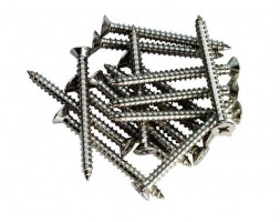 Carlisle Brass 30mm x 10s Countersunk Wood Screws for Hinges SCP10 Polished Chrome Pack of 16 4.32