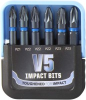 Addax V5 Impact Driver Pozi Bit Set 6 Piece 50mm 7.97