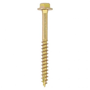 Timco Solo Advanced Coach Screws Hex Flange Yellow M10 x 100mm Box of 50