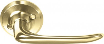 ASSA 6696 Sprung Lever Door Handles Polished Brass Pair