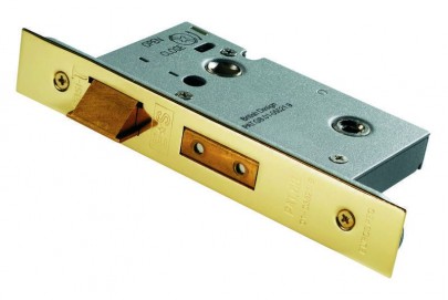 Easi-T Bathroom Mortice Lock BAS5025PVD 64mm x 5mm Spindle PVD Brass