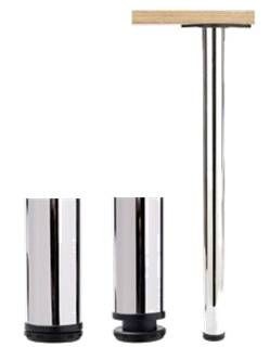 Table Leg 710mm x 60mm Chrome