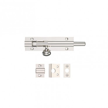 Architectural Barrel Bolt Fulton & Bray 100mm x 30mm FB56PN Polished Nickel