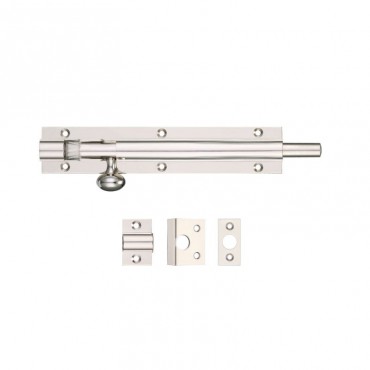 Architectural Barrel Bolt Fulton & Bray 150mm x 30mm FB57PN Polished Nickel