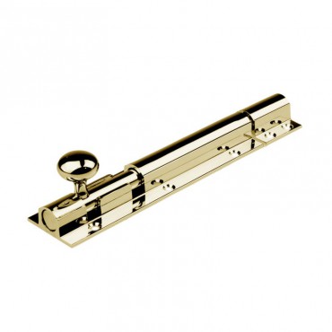 Architectural Barrel Bolt Fulton & Bray 200mm x 38mm FB62 Polished Brass