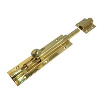 Architectural Barrel Bolt Heavy Duty Fulton & Bray 300mm x 50mm FB76 Polished Brass 91.74