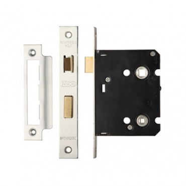 Zoo ZBC76SS 76mm Contract Bathroom Lock Satin Stainless Steel