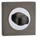Fortessa Bathroom Turn & Release on Square Rose Gun Metal Grey & Polished Chrome