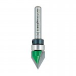Trend Router Cutter C044Bx1/4TC Shank Mounted Bearing Guided V Groove 60 Degree x 12.7mm Dia 25.48