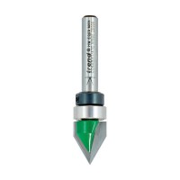 Trend Router Cutter C044Bx1/4TC Shank Mounted Bearing Guided V Groove 60 Degree x 12.7mm Dia 25.48