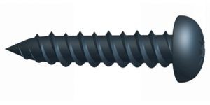 1.1/4" x 8 Black Jap Round Head Wood Screws Box 200