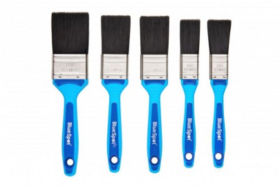 BlueSpot Synthetic Paint Brush Set 5 Piece with Soft Grip Handles 36013