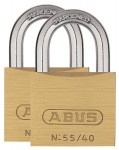 Abus 55/40-TWINS-C 40mm Padlocks Twin Pack Keyed Alike 24.38