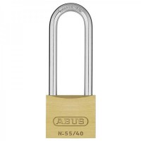 Abus 55/40HB63C 40mm Brass Long Shackle Padlock 15.30