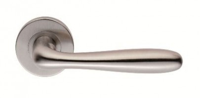 Eurospec Steelworx Door Handles Lever on Rose CSL1127SSS G304 Satin Stainless Steel