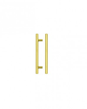 Fulton & Bray186mm T Bar Cabinet Handle 128mm Centres Brushed Gold