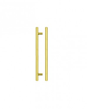 Fulton & Bray 252mm T Bar Cabinet Handle 192mm Centres Brushed Gold