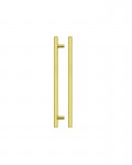 Fulton & Bray 284mm T Bar Cabinet Handle 224mm Centres Brushed Gold 2.78