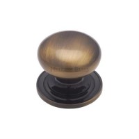Marcus C2240 25mm Round Cabinet Knob with Rose Antique Brass 4.58