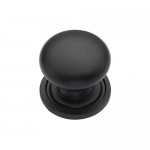 Marcus C2240 25mm Round Cabinet Knob with Rose Matt Black 4.58