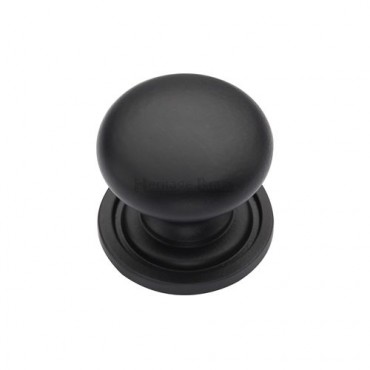 Marcus C2240 25mm Round Cabinet Knob with Rose Matt Black