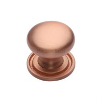 Marcus C2240 25mm Round Cabinet Knob with Rose Satin Rose Gold 4.58