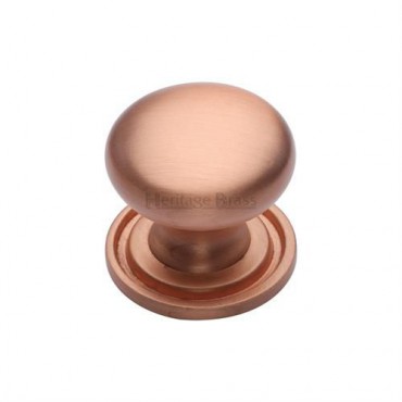 Marcus C2240 25mm Round Cabinet Knob with Rose Satin Rose Gold