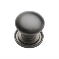 Marcus C2240 32mm Round Cabinet Knob with Rose Matt Bronze 7.08