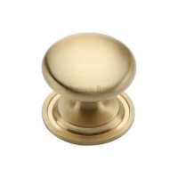 Marcus C2240 32mm Round Cabinet Knob with Rose Satin Brass 7.08