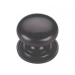 Marcus C2240 38mm Round Cabinet Knob with Rose Matt Black 9.86