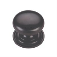 Marcus C2240 38mm Round Cabinet Knob with Rose Matt Black 9.62