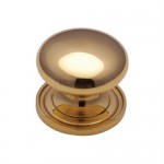 Marcus C2240 38mm Round Cabinet Knob with Rose Polished Brass 9.86