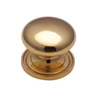Marcus C2240 38mm Round Cabinet Knob with Rose Polished Brass 9.86
