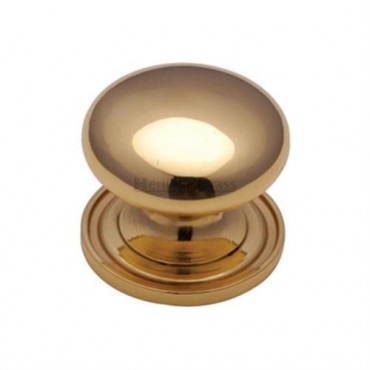 Marcus C2240 38mm Round Cabinet Knob with Rose Polished Brass