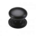 Marcus C2240 48mm Round Cabinet Knob with Rose Matt Black 19.42