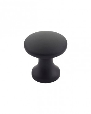 Round Cabinet Door Knob 24mm Matt Black TDFK24-MB