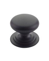 Round Cabinet Door Knob 37mm Matt Black TDFK37-MB 3.17