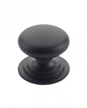 Round Cabinet Door Knob 37mm Matt Black TDFK37-MB