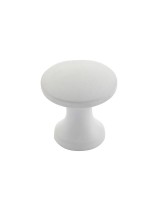 Round Cabinet Door Knob 24mm Matt White TDFK24-MW 1.10