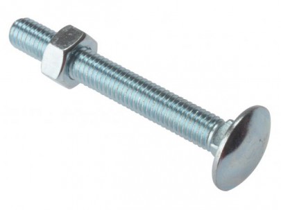 Coach Bolt & Nut Zinc Plated M10 x 100mm