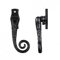 Foxcote Foundries FF83R Monkey Tail Locking Casement Fastener Right Hand Black Antique £8.43