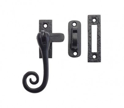 Foxcote Foundries FF82 Curly Tail Casement Fastener Black Antique