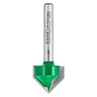 Trend Router Cutter C044AX1/4TC Chamfer V Groove A=45 Degree x 19mm Dia 27.39