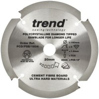 Trend Polycrystalline Circular Saw Blade PCD/FSB/1604 160mm x 4T x 20mm bore 50.08