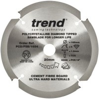 Trend Polycrystalline Circular Saw Blade PCD/FSB/1654 165mm x 4T x 20mm bore 50.08