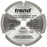 Trend Polycrystalline Circular Saw Blade PCD/FSB/2356 235mm x 6T x 30mm bore 99.23
